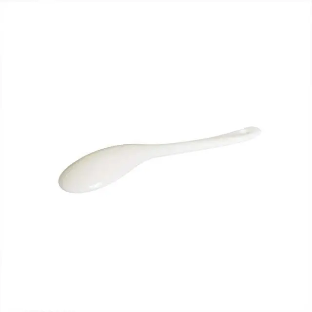 Alt view image 3 of 5 - 3 pcs Porcelain Egg Spoons Ceramic Spoons White 5 inch Coffee Dessert Yogurt Tea milky tea