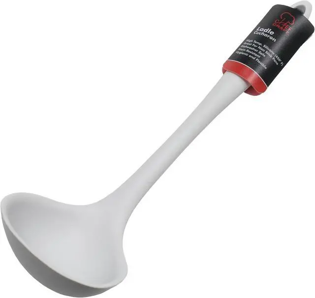 Alt view image 2 of 7 - Chef Craft Premium Silicone Cooking Ladle, 11.25 inch, Gray