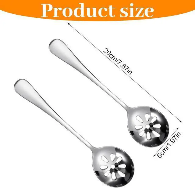 Alt view image 2 of 7 - Slotted Spoon, Slotted Spoons for Soups Dips Cereals(10 Holes) | Stainless Steel, for Cooking, Serving Spoons, Strainer Spoon, for Buffets, Restaurants, Kitchens