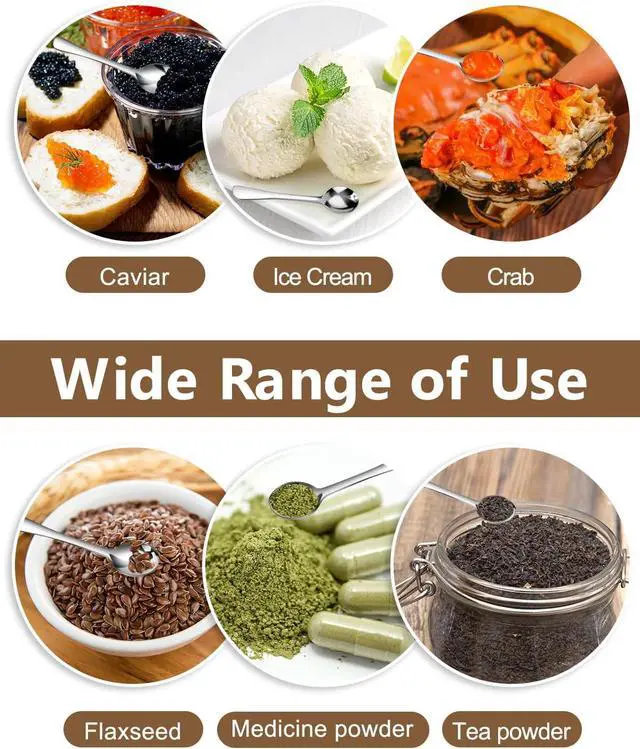 Alt view image 7 of 7 - 6PCS Tiny Spoons Upgraded Larger Size 3.56 inch - Mini Stainless Steel Spoons for Salt Jars Spice Jars, SUS 304 Food Grade Seasoning Spoon for Powder Spices, Pepper, Sugar, Coffee