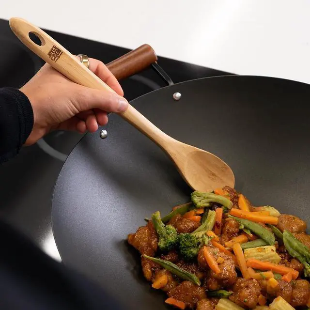 Alt view image 4 of 6 - Joyce Chen Burnished Bamboo Mixing Spoon, 12-Inch