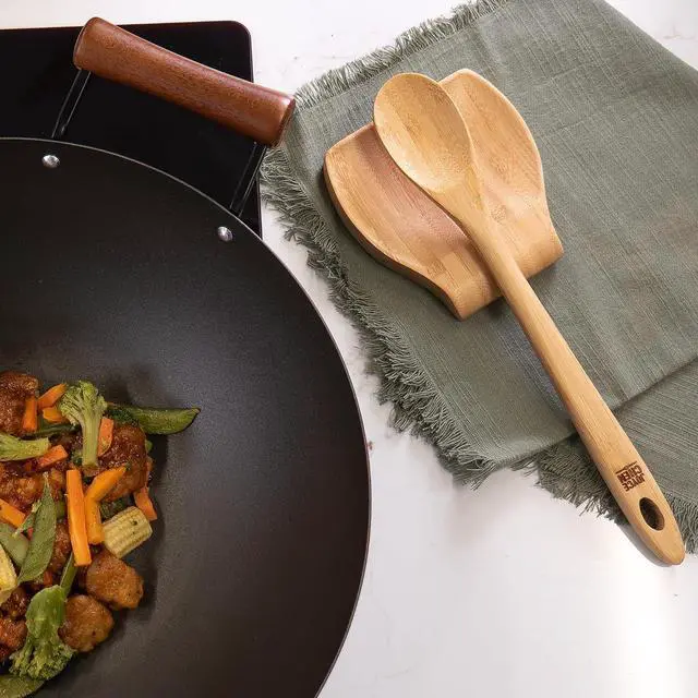 Alt view image 5 of 6 - Joyce Chen Burnished Bamboo Mixing Spoon, 12-Inch