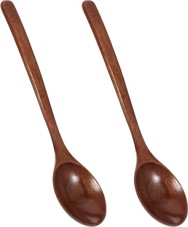 Main image of 2Pcs Wooden Spoons for Eating, Ymapinc Small Mixing Stirring Wooden Spoon for Honey Jam Spoons Tablespoon Utensils for Cooking Mixing Stirring Soda Coffee,Home Table Spoon 9Inch