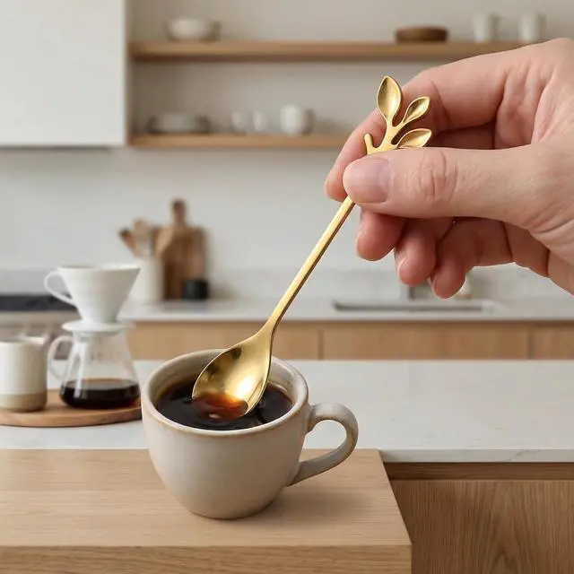 Alt view image 6 of 7 - 4 Pack Coffee Spoons 4.8" Stirring Dessert Iced Tea Stainless Steel Spoons | Small Stirring Spoon Set,12.2cm Mini Size Fits Espresso Cups, Stir Coffee Tea Cocktail Dessert,for Home Cafe Office