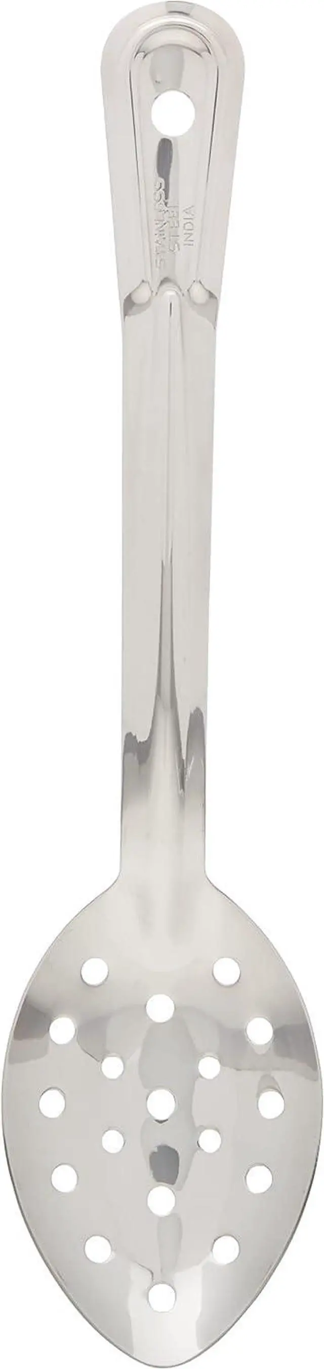 Alt view image 2 of 2 - Winco 11" Stainless Steel Basting Spoon, Perforated | Dishwasher safe, Drains excess liquid from foods, Heavy-duty, Long handle for serving, Great for Cooking and Food Preparation