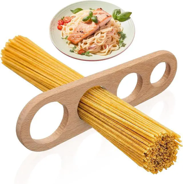 Main image of Pasta Measuring Tool, Wood Spaghetti Measurer Tool with 4 Holes | Quick Spaghetti Measuring Tools, for Quick & Mess-Free Cooking