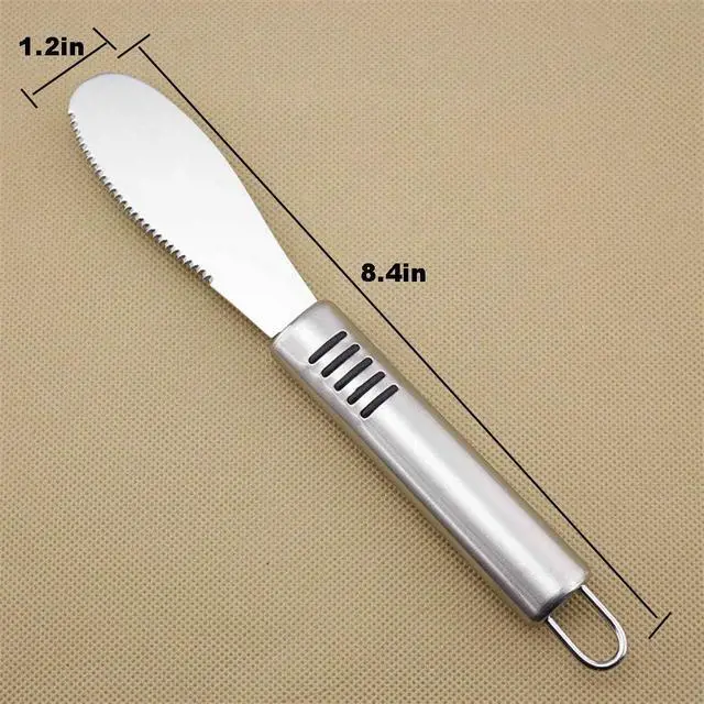 Alt view image 4 of 5 - 2PCS Butter Spreaders Spatula, Stainless Steel Butter Knives Condiment Cheese Dessert Jam Cream Spreader for Breads, Sandwiches - 8.4 Inches