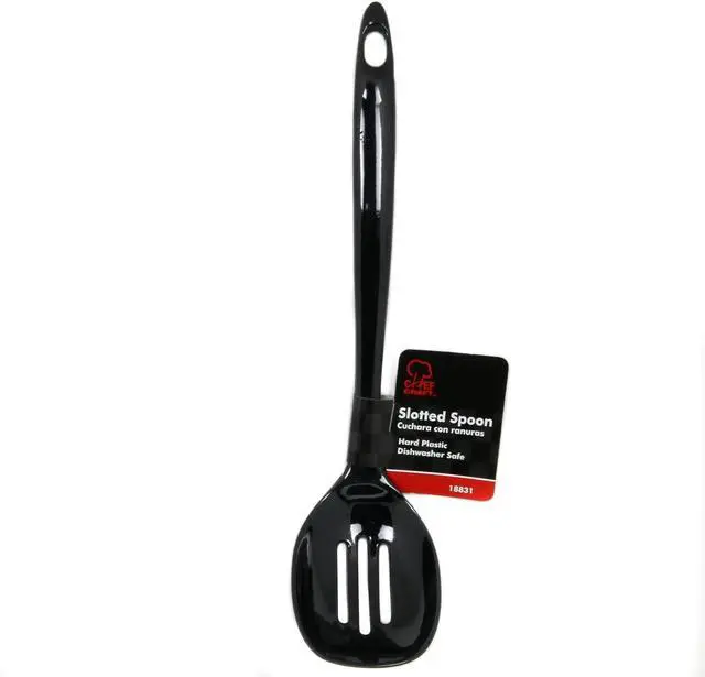 Alt view image 2 of 3 - Chef Craft Basic Melamine Slotted Spoon, 11.25 inch, Black
