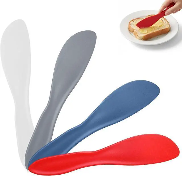 Main image of 4 Pcs Plastic Butter Knife Spreader, Multi Purpose Butter Knife Spreader Versatile Kitchen Frosting Knives Sets Spreaders for Cheese Cream Icing, 7 x 1.4 Inch