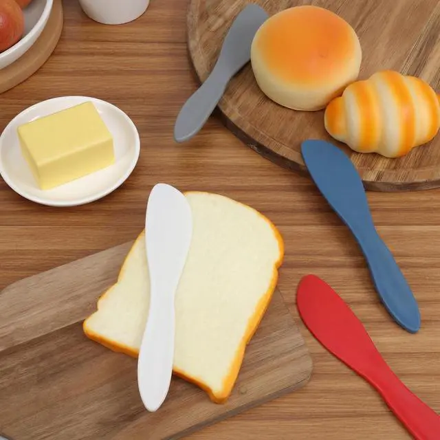 Alt view image 5 of 7 - 4 Pcs Plastic Butter Knife Spreader, Multi Purpose Butter Knife Spreader Versatile Kitchen Frosting Knives Sets Spreaders for Cheese Cream Icing, 7 x 1.4 Inch