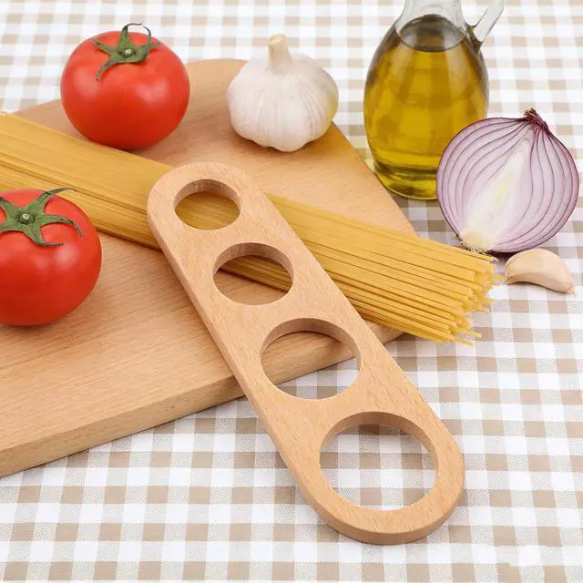 Alt view image 6 of 7 - Pasta Measuring Tool, Wood Spaghetti Measurer Tool with 4 Holes | Quick Spaghetti Measuring Tools, for Quick & Mess-Free Cooking