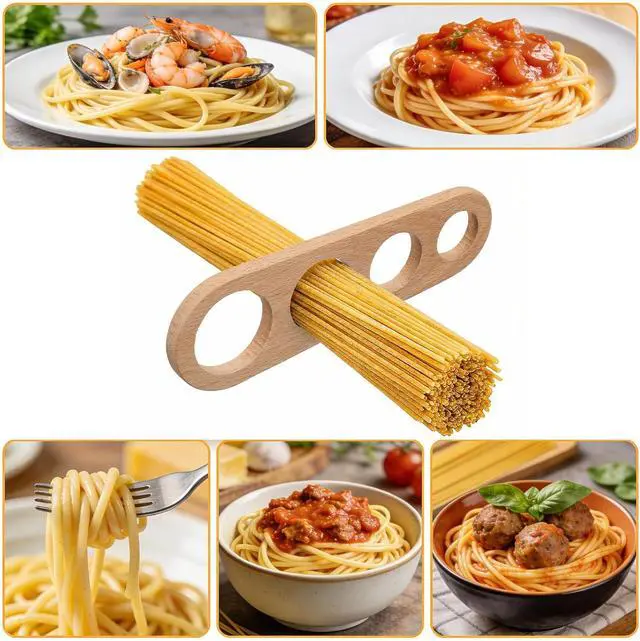 Alt view image 7 of 7 - Pasta Measuring Tool, Wood Spaghetti Measurer Tool with 4 Holes | Quick Spaghetti Measuring Tools, for Quick & Mess-Free Cooking