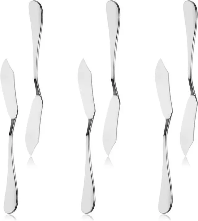 Main image of 6pcs Stainless Steel Butter Knife, Cheese/Butter Spreaders, Breakfast Spreads Knives,Cheese and Condiments(Silver