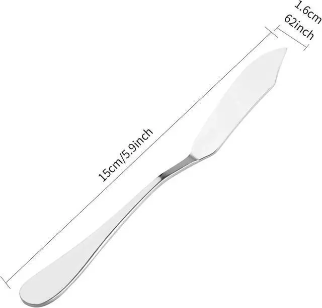 Alt view image 2 of 6 - 6pcs Stainless Steel Butter Knife, Cheese/Butter Spreaders, Breakfast Spreads Knives,Cheese and Condiments(Silver