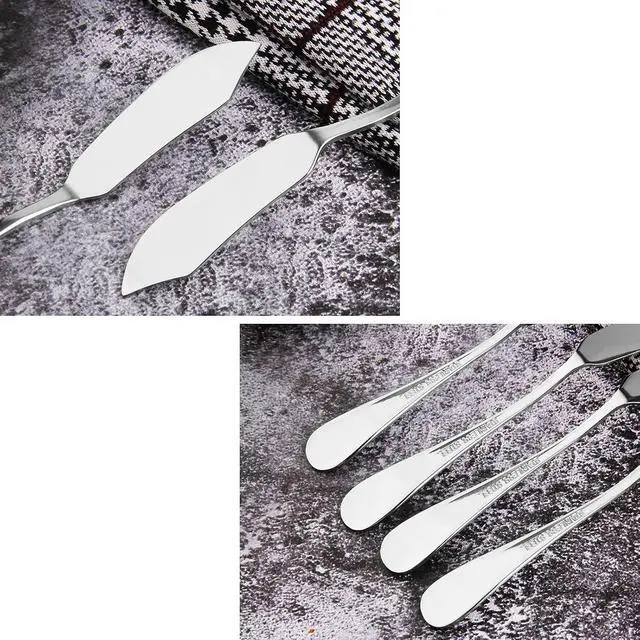Alt view image 6 of 6 - 6pcs Stainless Steel Butter Knife, Cheese/Butter Spreaders, Breakfast Spreads Knives,Cheese and Condiments(Silver