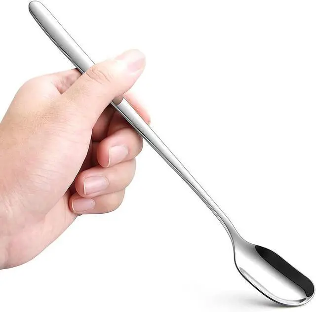 Alt view image 5 of 7 - Long Handle Ice Tea Spoons, 9.1-Inch Stainless Steel Stirring Spoons for Coffee, Ice Cream, Cocktail Mixing and Cold Drinks - Set of 4