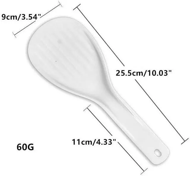 Alt view image 2 of 7 - Extra Large Non Stick Plastic Rice Paddle Spatula, 10.03"25.5cm Long, 1 pcs per case