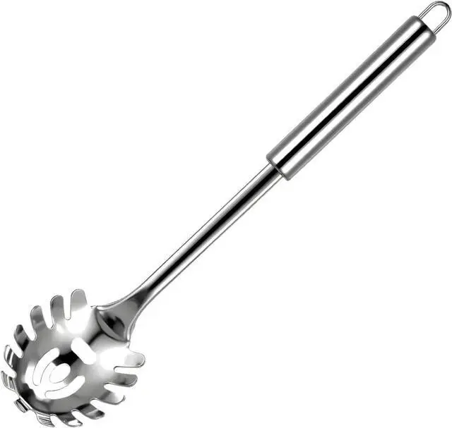 Main image of Pasta Fork Stainless Steel Pasta Spoon, Spaghetti Sever, Heavy Duty Metal Spaghetti Spoon Kitchen Utensils.