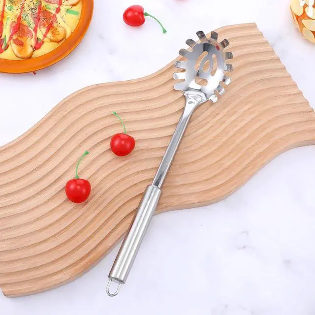 Alt view image 3 of 4 - Pasta Fork Stainless Steel Pasta Spoon, Spaghetti Sever, Heavy Duty Metal Spaghetti Spoon Kitchen Utensils.