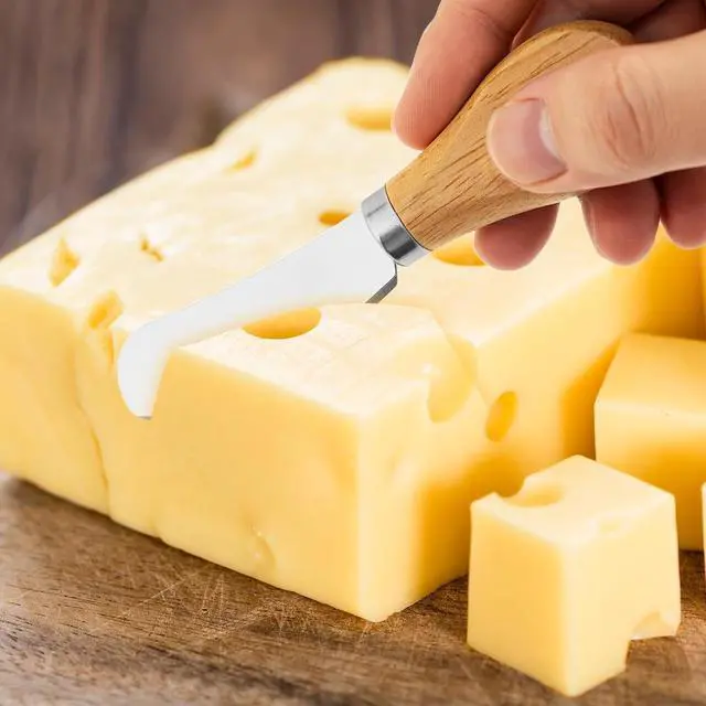 Alt view image 2 of 7 - 6 Pcs - Cheese Knife Set with Wooden Handle, Stainless Steel Butter Spreader for Charcuterie, Sandwiches, Dips, and Appetizers - Gift Set for Cheese Lovers