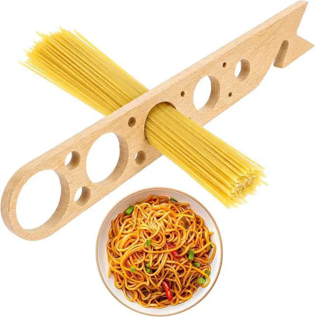 Main image of Pasta Measuring Tool with 5 Measurings Holes | Wood Spaghetti Measuring Tool,Quick Spaghetti Portion Tools for Kitchen Cooking