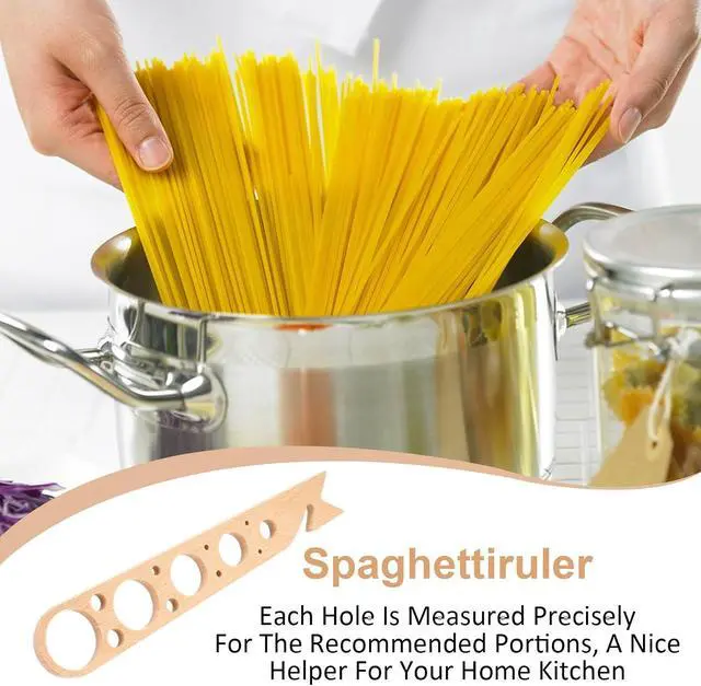Alt view image 5 of 7 - Pasta Measuring Tool with 5 Measurings Holes | Wood Spaghetti Measuring Tool,Quick Spaghetti Portion Tools for Kitchen Cooking
