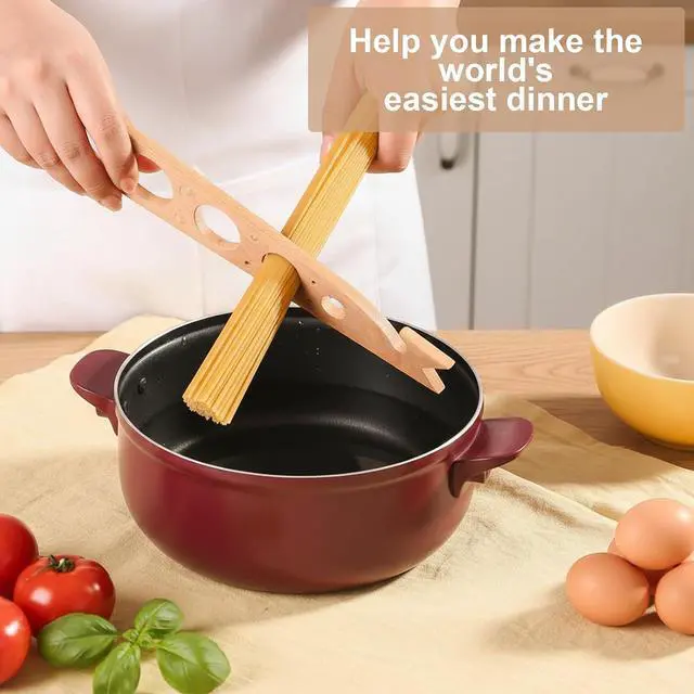 Alt view image 4 of 7 - Pasta Measuring Tool with 5 Measurings Holes | Wood Spaghetti Measuring Tool,Quick Spaghetti Portion Tools for Kitchen Cooking