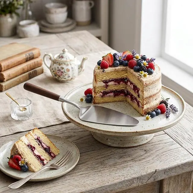 Alt view image 5 of 6 - Cake Cutting Set for Wedding Wedding Cake Knife and Server Set Stainless Steel Wood Cakes Serving Sets Cakes Decoration Tools for Birthday Bridal Anniversary Christmas Gift Silver
