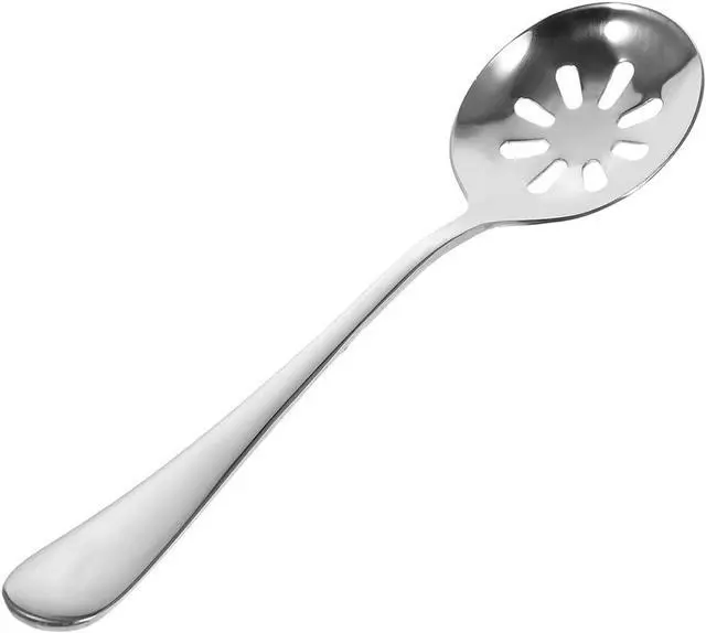 Main image of Kichvoe Perforated Spoon Stainless Steel Slotted Spoon 7.79 Inch Small Serving for Draining Liquids Food Separation Kitchen Dining Table Restaurant Buffet