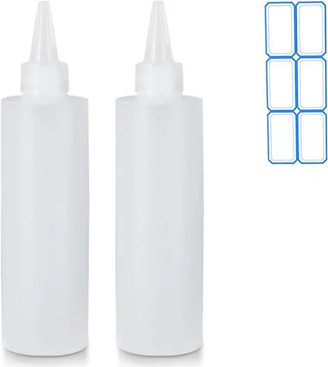 Main image of 2 Pack 10 Oz (300ml) Condiment Squeeze Bottles, Leak Proof, Refillable | Condiment Container for Kitchen Use, Great for Ketchup, Mustard, Syrup, Sauces, Dressing and Oil