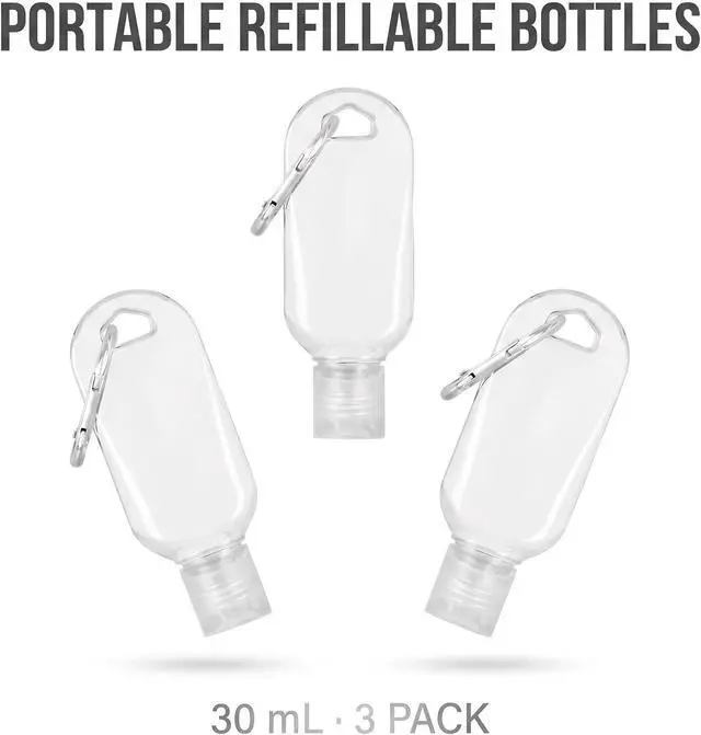 Alt view image 2 of 6 - 3Pcs Portable Hot Sauce Keychain Bottles - Mini Ketchup Containers for On-The-Go - Refillable Travel Size Hot Sauce Keychain, Gravies and Marinades, Condiment Squeeze Bottles (2oz/50ml)