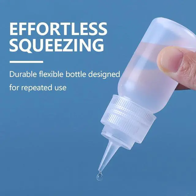 Alt view image 4 of 6 - 10 Pcs Squeeze Bottles 30ml & 60ml Plastic Icing Bottles for Cake, Cookie, Pastry, Frosting, Food Coloring, DIY, and Ice Cream Decoration