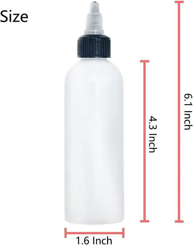 Alt view image 6 of 7 - Meirrnyyu 20 Pcs 4 Oz Plastic Squeeze Condiment Bottles with Twist-on Cap Lids,Sauce Bottle with Squeeze Top,Squirt Condiment Bottles for Ketchup,Mustard,Olive Oil and More