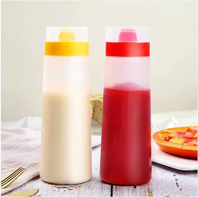 Alt view image 3 of 7 - Condiment Squeeze Bottles 4 Holes Drizzle Bottle With Lid Sauce Dispenser Container For Sauces Salad Dressing Ketchup Chocolate Frosting Icing Candy Kitchen Baking,2-pack