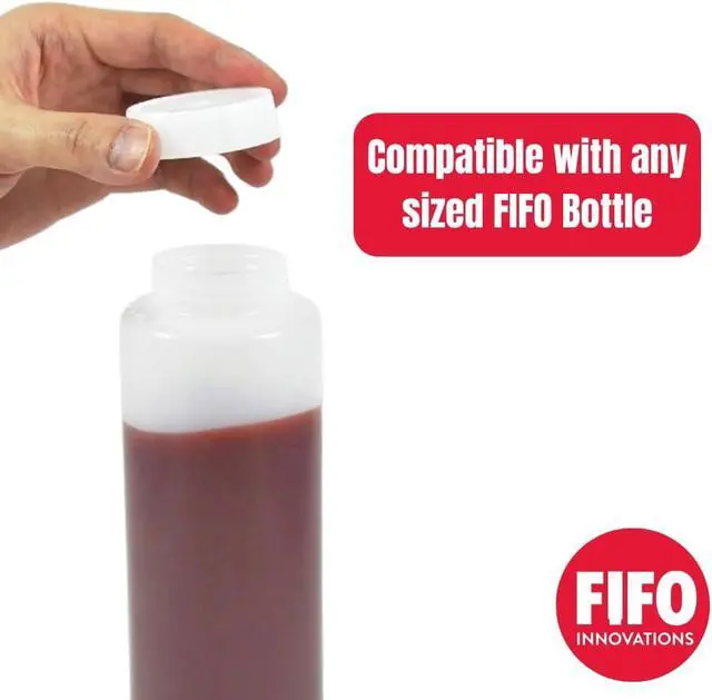 Alt view image 3 of 4 - FIFO White Label Caps (6-Pack) - Designed to fit All FIFO Condiment and Sauce Bottles