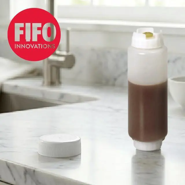 Alt view image 4 of 4 - FIFO White Label Caps (6-Pack) - Designed to fit All FIFO Condiment and Sauce Bottles
