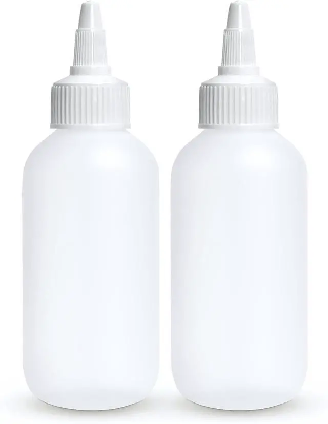 Main image of BRIGHTFROM Twist Top Applicator Bottles, Squeeze 4 OZ Empty Plastic Bottles, Refillable, Open/Close Nozzle - Multi Purpose (Pack of 2)