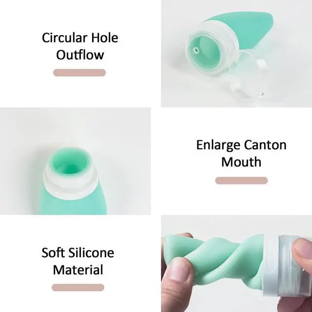 Alt view image 3 of 7 - 4Pcs Squeeze Salad Dressing Bottles, Leakproof Mini Sauce Condiment Bottles and Dressing to Go for Lunch, Portable Salad Dressing Container with 2Pcs Cleaning Brush (2OZ, 60ML)