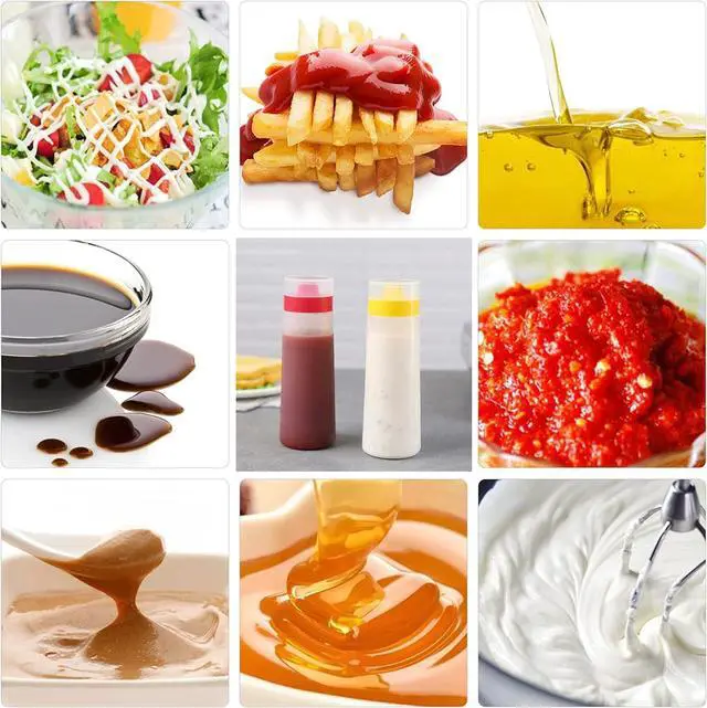 Alt view image 7 of 7 - AKOAK Four-Hole Seasoning Extruded Bottle, Plastic Spray Bottle for Ketchup, Salad Dressing, Mustard Sauce (Yellow)