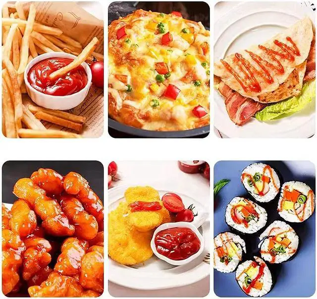 Alt view image 6 of 7 - 4 Pieces Mini Ketchup Bottle for Bento Box Accessories, 1 oz Condiment Squeeze Bottles Empty Plastic Salad Dressing Container Tomato Ketchup Condiments Squirt Squeezable Jar for Sauces Syrup