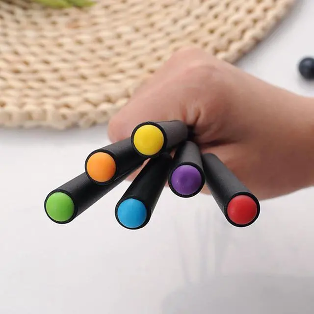 Alt view image 7 of 7 - 6Pcs Stainless Steel Fondue Forks, 9.1in Fondue Sticks with Heatproof Color Handle, Fondue Skewers for Grill, Cake, Chocolate, Meat, Fruits, Cheese, Marshmallows, Roast