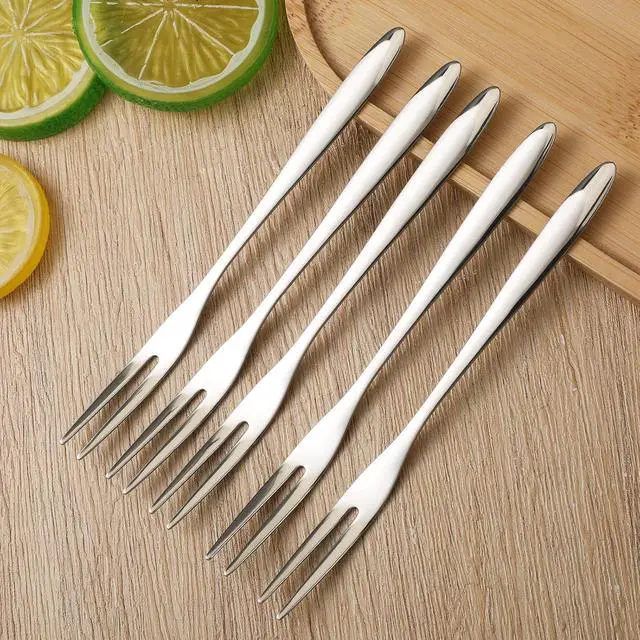 Alt view image 3 of 7 - 12 PCS 5 Inch Crab Stainless Steel Forks,Small Cocktail Salad Dessert Forks 3 Prong Tasting Appetizer Fork Oyster Fork Portable Stainless Steel Dinnerware for Tasting Crab Escargot Party Travel