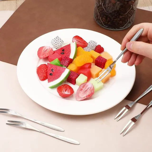 Alt view image 5 of 7 - 12 PCS 5 Inch Crab Stainless Steel Forks,Small Cocktail Salad Dessert Forks 3 Prong Tasting Appetizer Fork Oyster Fork Portable Stainless Steel Dinnerware for Tasting Crab Escargot Party Travel