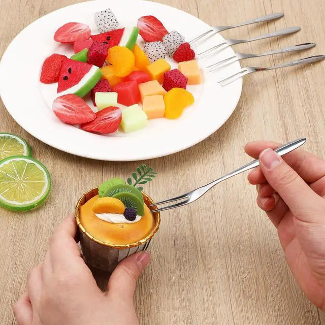 Alt view image 6 of 7 - 12 PCS 5 Inch Crab Stainless Steel Forks,Small Cocktail Salad Dessert Forks 3 Prong Tasting Appetizer Fork Oyster Fork Portable Stainless Steel Dinnerware for Tasting Crab Escargot Party Travel
