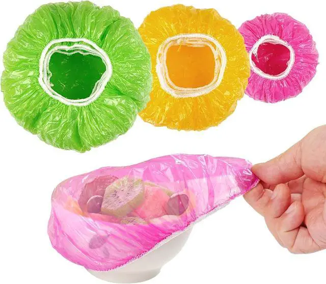 Main image of Reastar Bowl Cover for Bread Proofing, Plastic Shower Cap, 6/8/10 in | 60 Pcs, Elastic and Reusable, Keep Food Fresh, Fits Most Bowl Plate Banneton, Sourdough Tool Accessories, Multicolor