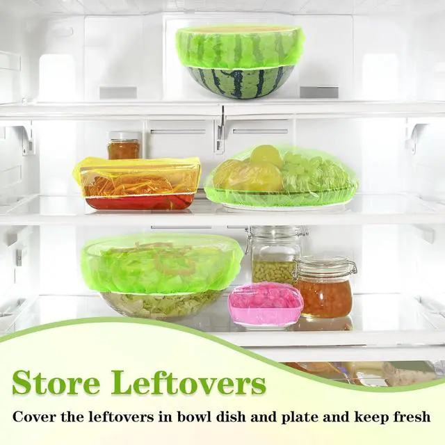 Alt view image 4 of 7 - Reastar Bowl Cover for Bread Proofing, Plastic Shower Cap, 6/8/10 in | 60 Pcs, Elastic and Reusable, Keep Food Fresh, Fits Most Bowl Plate Banneton, Sourdough Tool Accessories, Multicolor