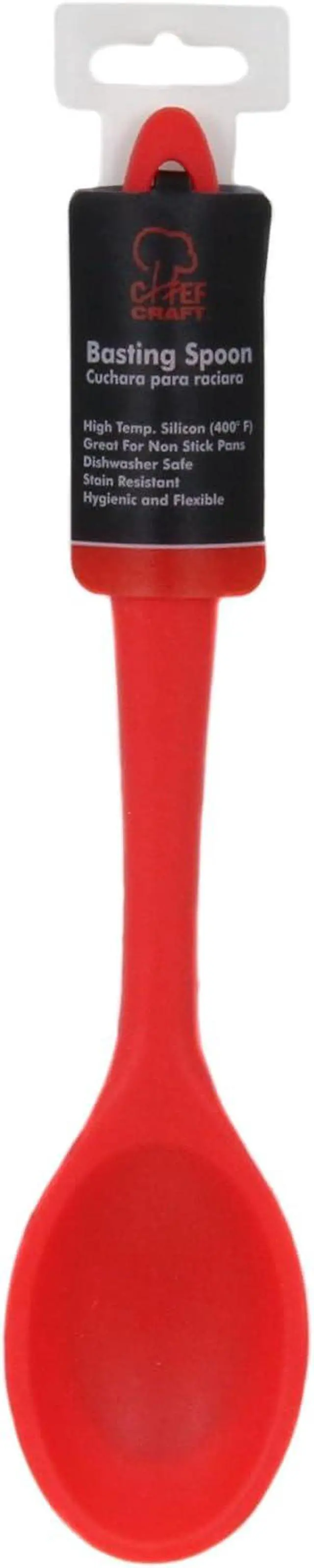 Alt view image 2 of 5 - Chef Craft Premium Silicone Basting Spoon, 11 inch, Red