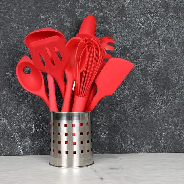 Alt view image 4 of 5 - Chef Craft Premium Silicone Basting Spoon, 11 inch, Red
