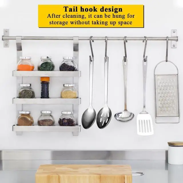 Alt view image 7 of 7 - Kyraton Cooking Spoon Set, Stainless Steel Kitchen Cooking Serving, Solid Spoon, Slotted Spoon, Heat Resistant Handle, Dishwasher Safe, Easy to Clean