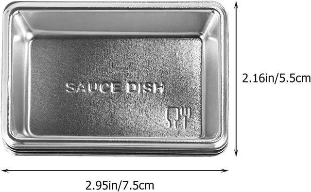 Alt view image 3 of 6 - 40pcs Plastic Disposable Sauce Dishes - Rectangle, Soup & Dipping Sauce Dishes, Home & Restaurant Supplies